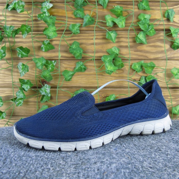 SKECHERS Women's Air-Cooled Slip-On Blue Fabric Sz 9 Medium  Used 2025 - Picture 1 of 7